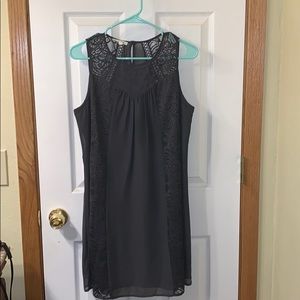 Charcoal gray lace dress